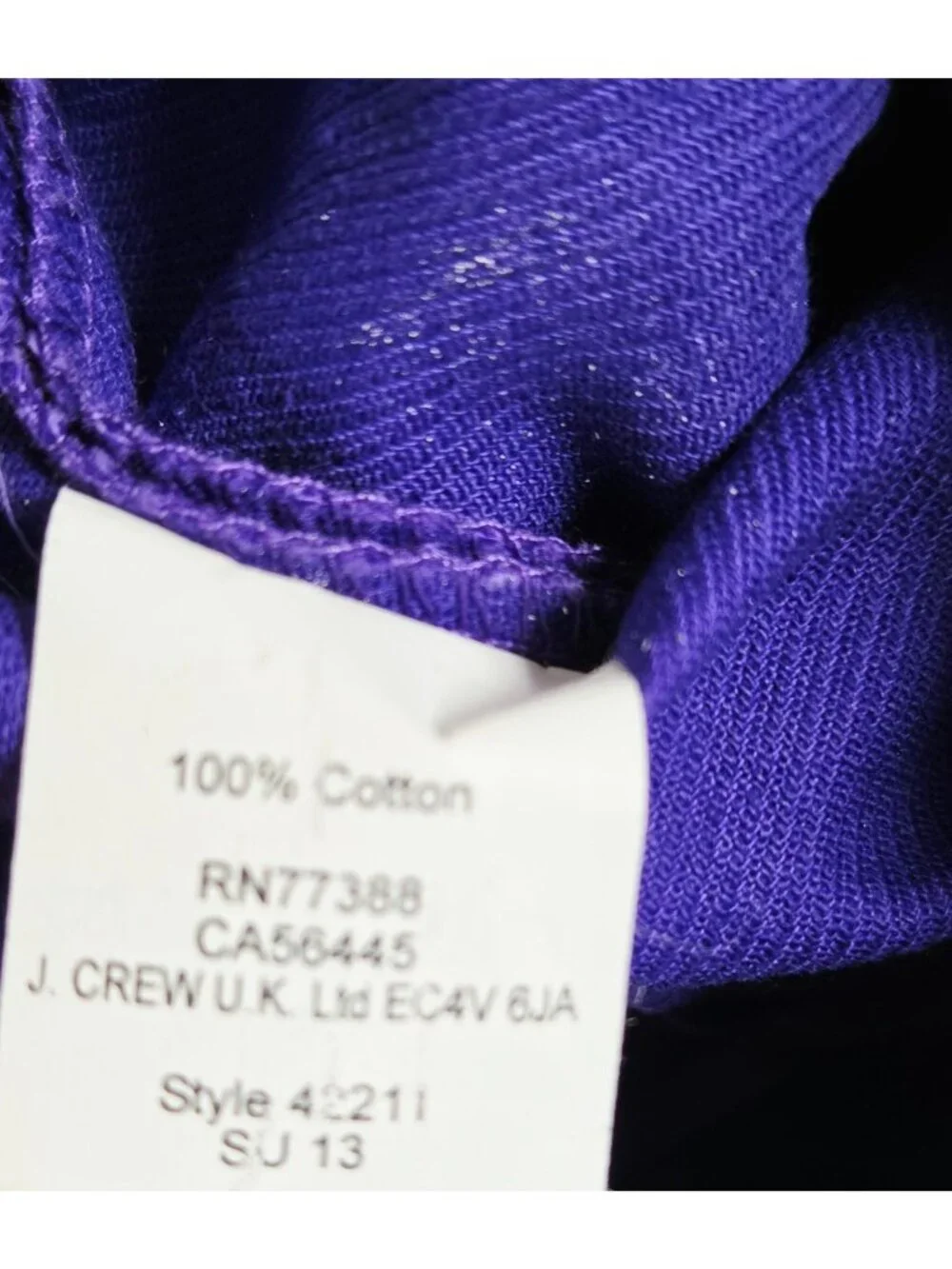 J. Crew Factory Women's Mini Skirt 100% Cotton Indigo Purple Size 6 NWT - Picture 6 of 10